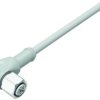 Sensor actuator cable, M12-cable socket, angled to open end, 3 pole, 5 m, TPE, gray, 4 A, 77 3734 0000 40403-0500