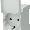 Gniazdo modułowe 2P+Z 16A 230V Schuko na szynę z pokrywką 5TE6801