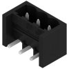 Pin header, 3 pole, pitch 5.08 mm, angled, black, 1877600000