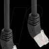 80270 Cat.6a patch cable, S/FTP, 45° angled at top, 2 m, black