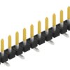 Pin header, 12 pole, pitch 2.54 mm, angled, black, SLLP5SMD05112S