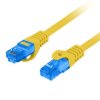 Kabel krosowy patchcord S/FTP kat.6A LSZH CCA żółty 1m