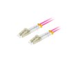 Patchcord Światłowodowy LC DUPLEX OM4 LSZH 3M fioletowy Lanberg