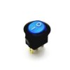 PRZEŁĄCZNIK PODŚWIETLANY OKRĄGŁY NIEBIESKI 230V