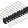 Pin header, 12 pole, pitch 1.27 mm, straight, black, SLVW3SMD07312Z