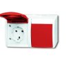 ABB 2CKA002084A0713 Gniazdo wtykowe ze stykiem ochronnym IP44 rubinowy czerwony, czerwony