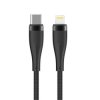 Kabel USB-C - Lightning 1.0M 27W czarny nylon - Maxlife MXUC-08