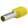 Końcówka tulejkowa izolowana podwójna typ HI / TV 2x 6,0mm2 / 14mm miedziana cynowana galwanicznie żółta ERKO 50szt.