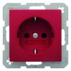 Gniazdo pojedyncze SCHUKO czerwony połysk S.1/B.3/B.7 Glas 47438912