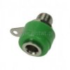 Gniazdo bananowe 4mm 15mm zielone 24.246 nikiel
