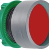 Pushbutton, unlabeled, unlit, groping, waistband round, red, front ring light gray, mounting Ø 22 mm, ZB5AA46C0