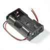 Koszyk na baterie 2xAA (R6 1.5V) - koszyczek kostka z przewodami