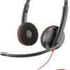 HP Poly Blackwire C3220 Słuchawki nauszne przewód stereo czarny zestaw słuchawkowy, wyciszenie mikrofonu, regulacja głoś