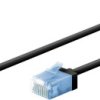 Ultra-elastyczny CAT 6A kabel krosowy, slim, U/UTP, czarny - Długość kabla 7.5 m