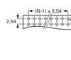 Socket header, 25 pole, pitch 2.54 mm, straight, green, 2-215307-5