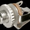 Jack socket, 2.5 mm mono, central mounting
