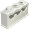 Grip ISO clamp, 3-fold, max. bundle Ø 16 mm, PS, light gray, self-adhesive, (L x W x H) 62 x 18 x 38 mm, 2109018