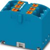 Distribution block, push-in connection, 0.14-2.5 mm², 22.5 A, 6 kV, blue, 1221468