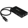 StarTech.com HB30C3A1GE 3-Port USB 3.0 Hub plus Gigabit Ethernet - USB-C - Incl