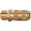 Quick-release coupling, L 28 mm, 35 bar, brass, for hose, 107070