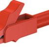 Alligator clip, red, max. 11 mm, L 54 mm, CAT II, socket 4 mm, 24.0157-22