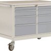 Stół warsztatowy ESD 4 z szufladkami, szer. X gł. X wys. 1135 x 590 x 805 mm Manuflex LW1004.9006