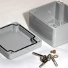 Aluminum die cast enclosure, (L x W x H) 75 x 80 x 52 mm, gray (RAL 7046), IP66, 1590Z110GY