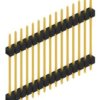 Pin header, 15 pole, pitch 2.54 mm, straight, black, 10056817