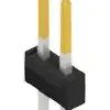 Pin header, 2 pole, pitch 2.54 mm, straight, black, 10055125