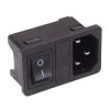C14 IEC Fused and Switched Inlet Socket Panel Mount 10A