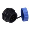 5 Pin Waterproof W17 Male Socket Panel Mount Connector IP68 5A
