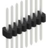 Pin header, 8 pole, pitch 1.27 mm, straight, black, 10060618