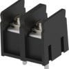 Terminal block, 2 pole, 0.326-3.31 mm², black, PCB connection, 15 A, 1977477-2