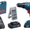 Wkrętarko-Wiertarka akumulatorowa BOSCH GSR 1800-LI - ZESTAW