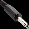 10424 Jack plug, 6.35 mm, stereo, with anti-kink protection