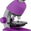 Bresser Optik 8851300GSF000 violet Mikroskop dla dzieci jednookularowy 640 x światło przechodzące