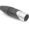 Złącze XLR 4 -pinowe Montaż na kablu XLR Męski Czarny, srebrny