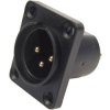 Cliff CP30060 XLR Sleeve Plug 3 Pins Straight Black 1pc