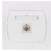 LOGO Gniazdo antenowe pojedyncze typu F (SAT) biały LGF-1