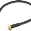Coaxial cable, MMCX plug (angled) to MMCX plug (angled), 50 Ω, RG-174/U, grommet black, 152.4 mm, 65502410315301