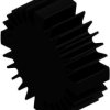 LED heatsink, (L x Ø) 25 x 70 mm, 2.3 to 1.15 K/W, black anodized, 10021463
