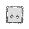 SEDNA DESIGN & ELEMENTS Gniazdo R/TV przelotowe (7dB) białe SDD111474R SCHNEIDER ELECTRIC