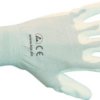 Gloves, with PU-coated palms, polyester, gray/white, XS, C-103 3539DR-2XS