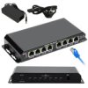 Switch Poe 7X Gigabit Poe, 1X Uplink Rj45, Zasilacz 24V 2.5A, Moc 60W...