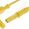 2352-IEC-100-GE Przewód PVC 1,0mm2, 1,0m, wt.pr+wt.kąt 4mm, żółty, ELECTRO-PJP, 2352IEC100GE