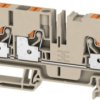 Through terminal block, push-in connection, 0.5-6.0 mm², 3 pole, 41 A, 8 kV, dark beige, 1991820000