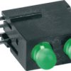 Signal light, green, 20 mcd, pitch 2.54 mm, LED number: 2, 1801.8831