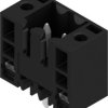 Pin header, 2 pole, pitch 3.5 mm, straight, black, 1616140000