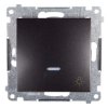 Simon 54 Przycisk /światło/ z podświetleniem, szybkozłącza, antracyt DS1L.01/48