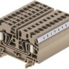 Through terminal block, spring balancer connection, 0.5-6.0 mm², 2 pole, 32 A, 8 kV, dark beige, 1651900000